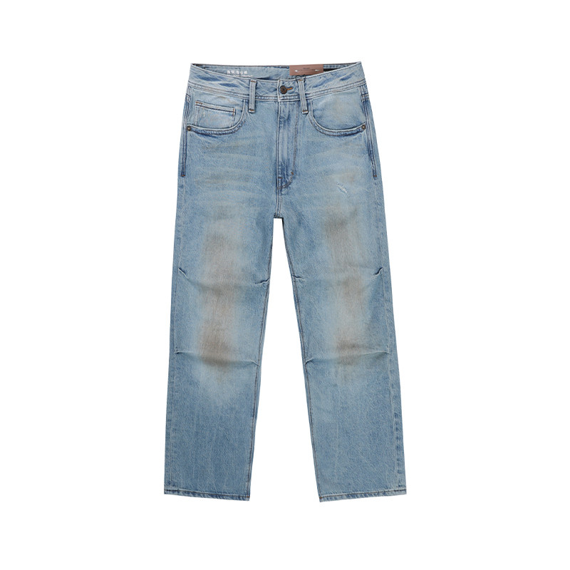 ABLEJEANS男士新款直筒滑板裤