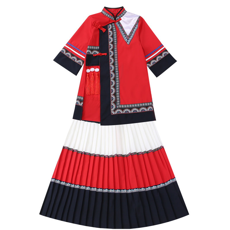 56个民族服装苗族壮族蒙古族服饰