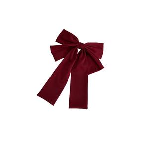 3色 店主推荐丝绸质感超大三层飘带蝴蝶结发夹横夹法式头饰女发饰