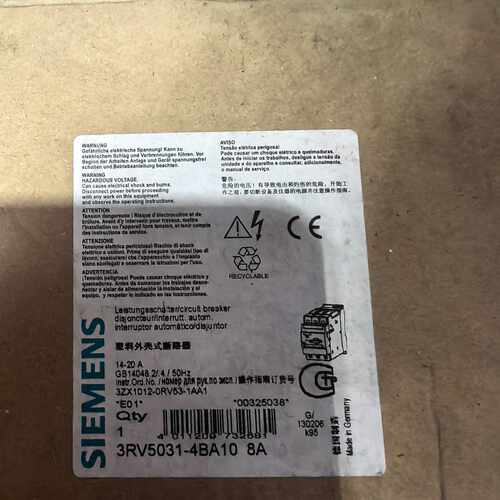 售前询价全新断路器3RV5031-4BA10议价