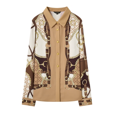 Scofield女装都市锁链印花衬衫