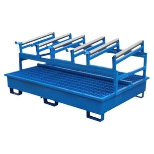 油桶支架防泄漏托盘防渗漏油桶推车危废二次容器4S店机油桶化学品