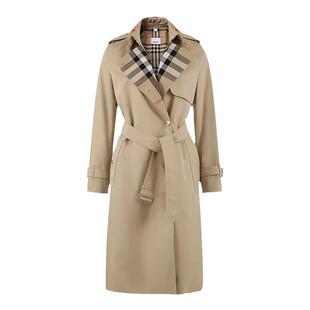 BURBERRY博柏利女士Trench单排扣长款风衣大衣外套