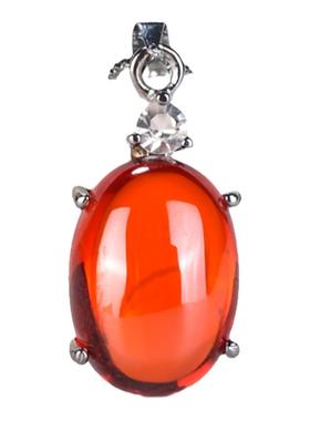 黄色锆石百搭项链水晶吊坠