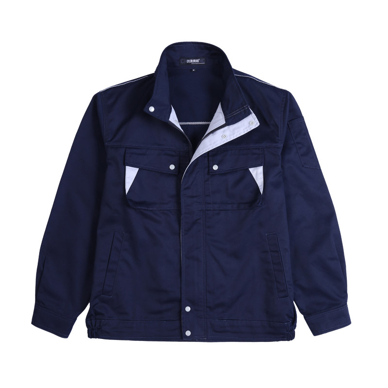 创源锦程春秋工作服套装男耐磨耐脏劳保服工厂车间反光条厂服定制