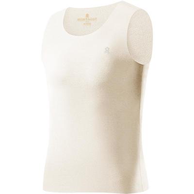 梦特娇德绒发热白色保暖背心男士