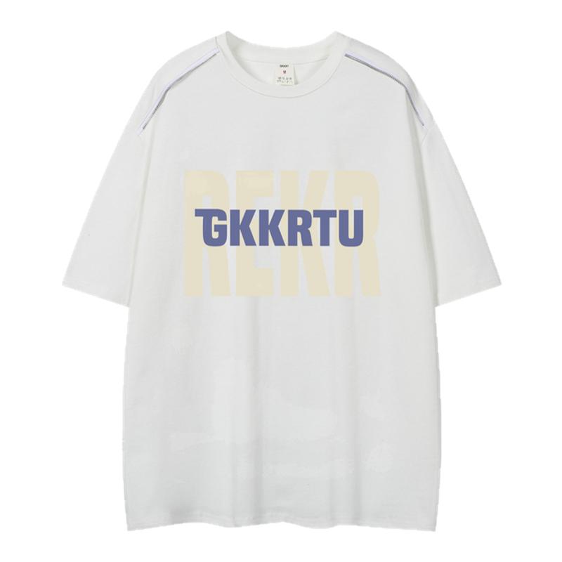 GKKRT潮牌重磅设计感字母印花T恤