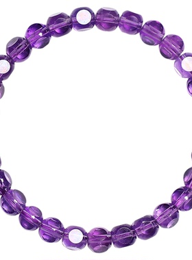 原矿乌拉圭紫水晶方糖手串