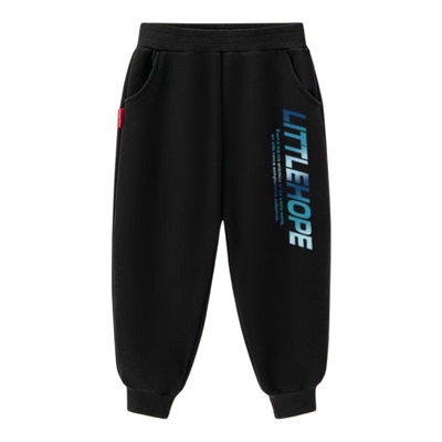 男童加绒休闲长裤一体绒加厚秋冬