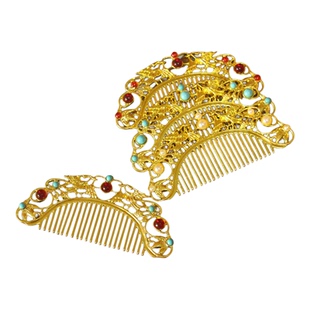 唐风汉服发饰梦华录灵蛇发髻头饰琉璃发梳牡丹花发簪唐簪刻纹发钗