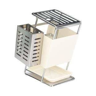 摩登主妇刀架置物架厨房台面沥水菜刀菜板架一体刀座刀具收纳架子