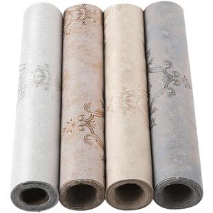 高档轻奢美式无缝墙布现代简约墙纸卧室客厅家用背景墙刺绣壁布