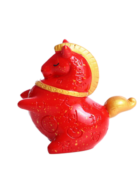 马上有钱摆件桌面马年本命年礼物