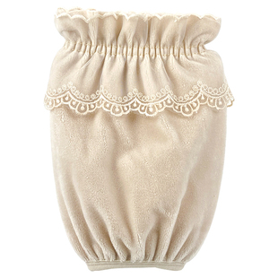 短款秋冬金丝绒蕾丝边洋气袖套女士家务干活上班羽绒服专用护手袖