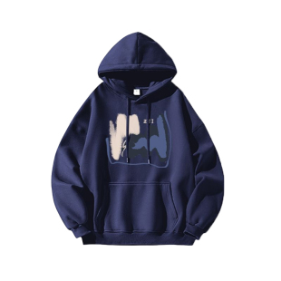 墙裂推荐！原宿风个性别致涂鸦连帽卫衣女秋冬外套无性别穿搭上衣