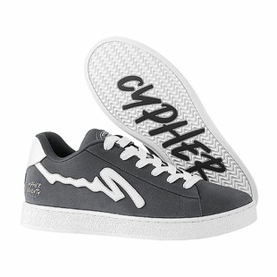 CypherSeventy赛夫赛问 Leowalk街舞鞋 真皮包裹回弹男女灰色板鞋