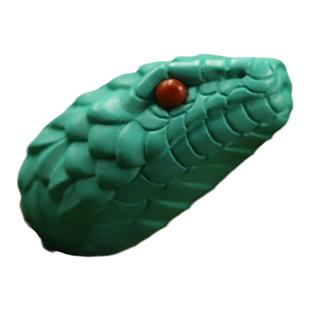 优化高瓷绿松石蛇三通文玩手串配饰生肖单珠配珠吊坠星月菩提配件