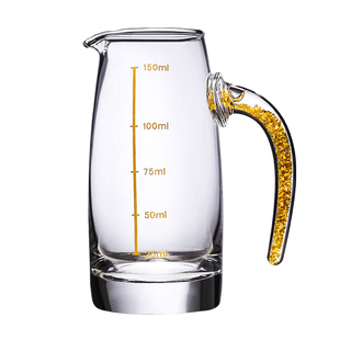 玻璃分酒器白酒杯家用带刻度小酒壶100ml毫升饭店商用公道扎壶6个