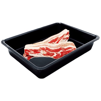 冷鲜肉托盘黑色加厚展示盘凉菜盘
