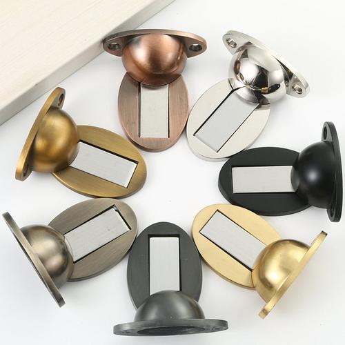 免打孔锌合金地吸门吸隐形黑色阻碰挡器吸免门强磁门打孔防撞门