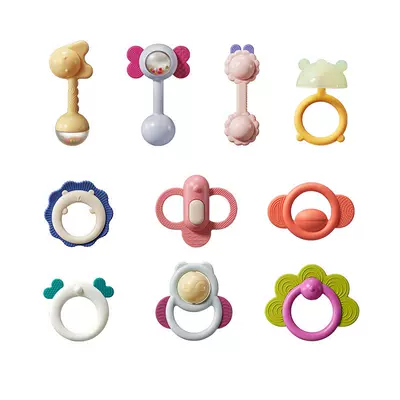 babycare婴儿玩具可咬牙胶手摇铃