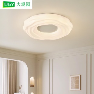 大观园卧室灯奶油风创意曲现代357L卧房间简约主灯儿童护眼奇灯具