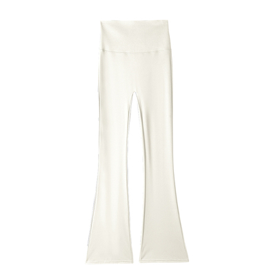 加绒白色微喇鲨鱼裤女冬高腰显瘦