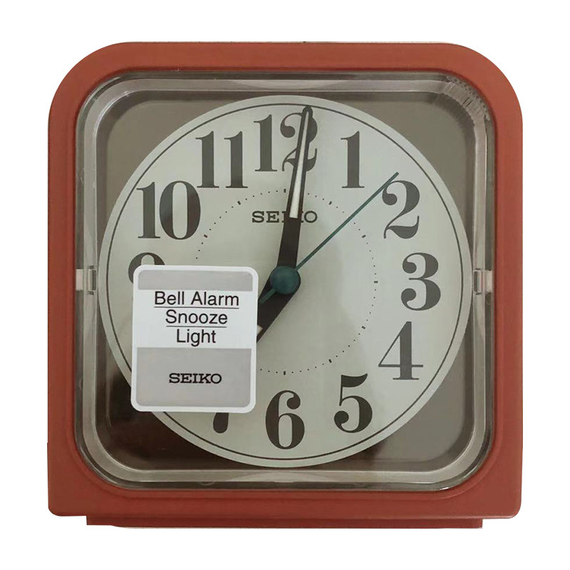 正品日本SEIKO精工静音闹钟学生儿童床头卧室夜灯贪睡夜光QHK048