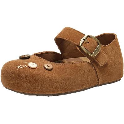 百丽厚底半糖吐司玛丽珍勃肯鞋女2026新款内增高鞋子E9B1DAQ6