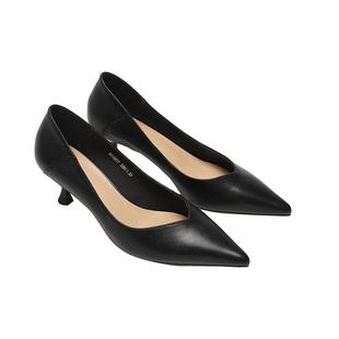 【王小毒】可可西里●太女人5.5cm尖头单鞋女新款真羊皮细高跟鞋