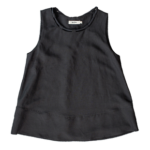 {清仓}夏季天丝亚麻背心女系带镂空领无袖T恤宽松显瘦A字型上衣