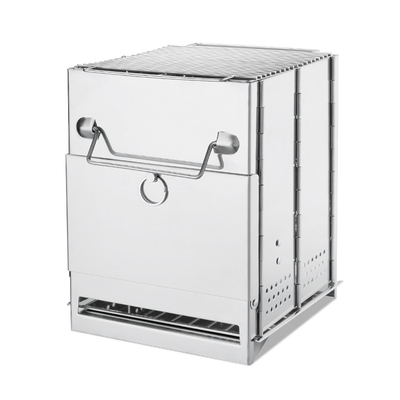 方型便携柴火炉不锈钢烧炭烧柴