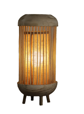 手作原木落地灯客厅沙发旁摆件氛围灯复古侘寂风卧室民宿酒店软装