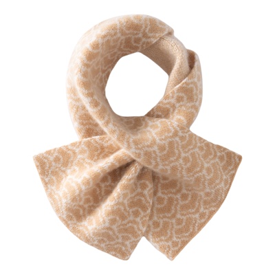 秋冬季新款山羊绒围巾女针织提花