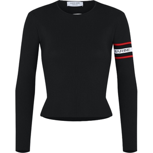 【季末折扣】MARINE SERRE 秋冬女嵌花挖剪针织羊毛毛衣针织衫