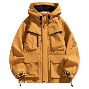 【防风保暖】it izzue 潮牌户外运动冲锋衣男2026春季工装夹克衫Y