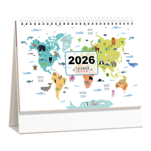 台历定制2026年新款创意桌面摆件马年日历工作打卡计划本订制商务办公月历考研日历2025记事台历本企业定做