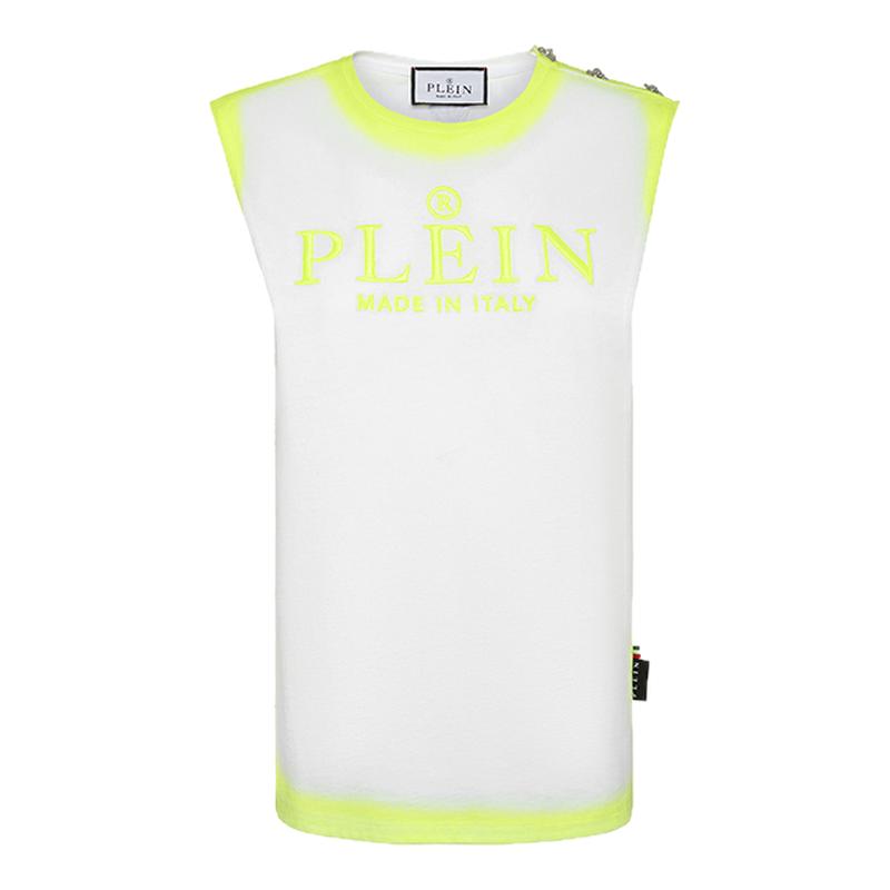 PHILIPP PLEIN 女士PLEIN荧光拼色无袖上衣