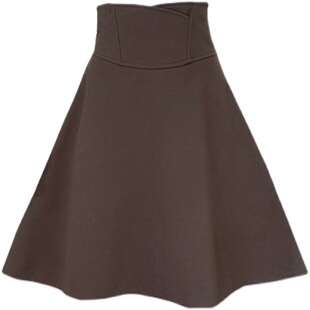 大码中长裙女秋冬毛呢半身裙打底蓬蓬百褶高腰a字伞裙遮肚短裙子