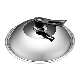 家用不锈钢锅盖炒菜锅盖子炒锅锅盖32cm34cm通用透明锅盖玻璃盖