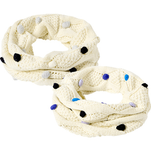 【手作彩球】伊米伦宝宝围脖秋冬薄款时尚洋气儿童保暖围脖女童款