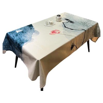 中国风宋式美学棉麻布艺桌布禅意