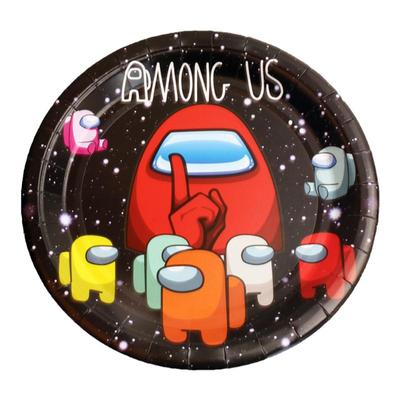 among狼人杀生日派对纸盘桌布