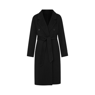 【商场同款】朗姿/LIME莱茵100%羊毛双面呢长款大衣简约25冬新款