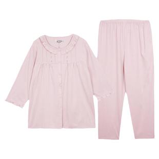 美标睡衣春夏新品女士宽松纯棉中长短袖长裤套装圆领薄款家居服