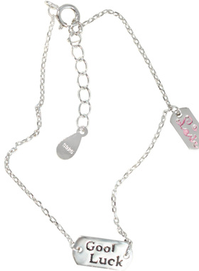 通体925银手链简约女love日韩