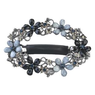 气质发夹后脑勺半扎发头饰弹簧夹发卡水钻顶夹复古小巧精致发饰