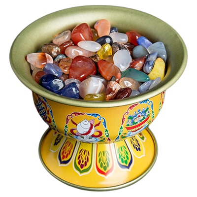 藏教八吉祥佛前朵玛食子七宝石