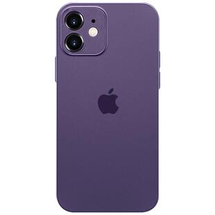 适用于苹果11手机壳新款2022透明磨砂iPhone11超薄硅胶11promax全包防摔保护套高级感纯色女男暗紫色网红十一
