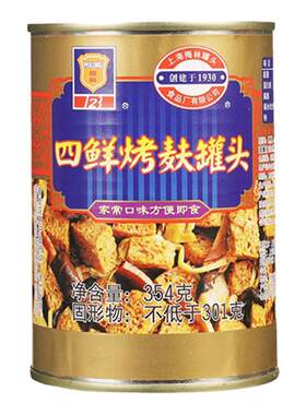 梅林四鲜烤麸354g罐头面筋方便速食即食上海特产下饭菜庭储备食品